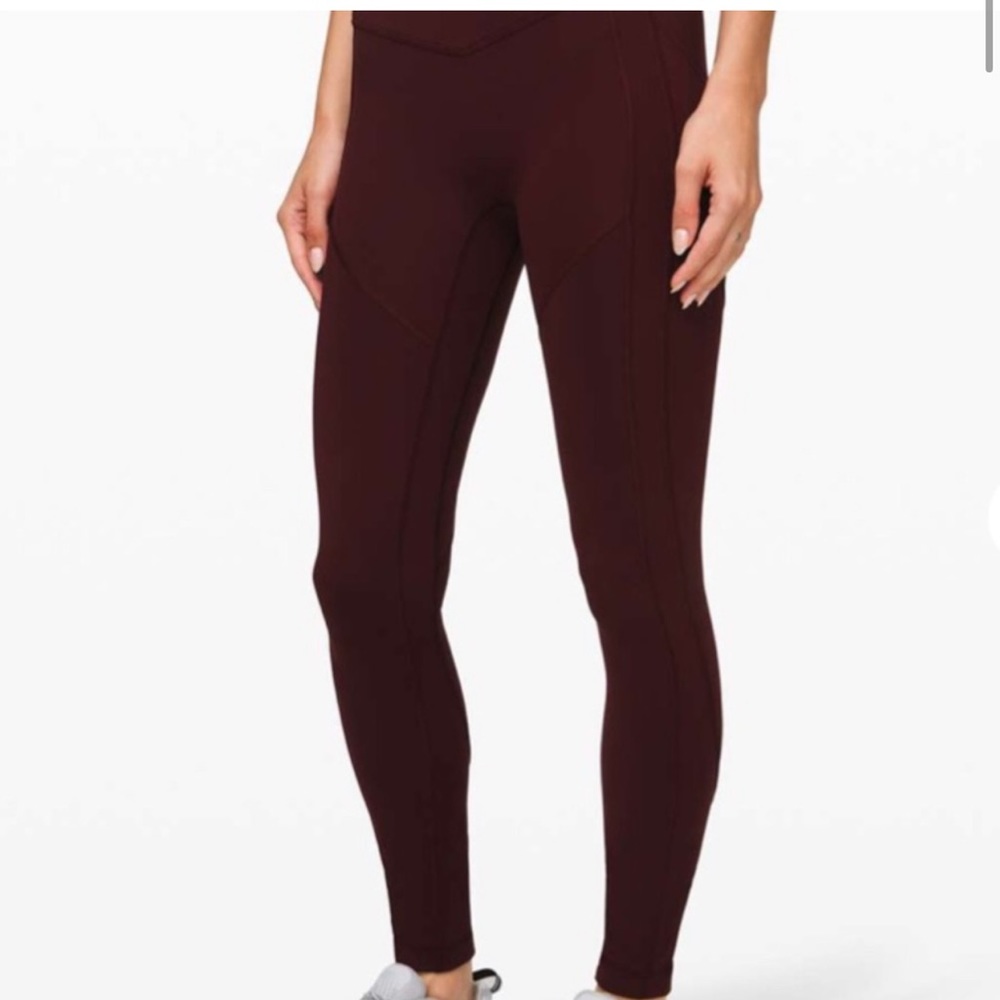 Maroon Lululemon Leggings
